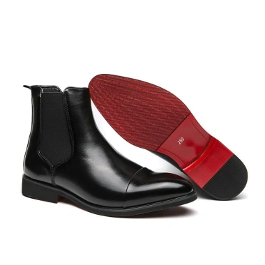 Giày Chelsea nam đế đỏ PU mắt cá chân slip‑on mũi tròn công sở, size 38‑46, miễn phí vận chuyển 4 Giày Chelsea nam đế đỏ PU mắt cá chân slip‑on mũi tròn công sở, size 38‑46, miễn phí vận chuyển 4