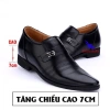 Giày chiều cao nam 6cm da bò cao cấp đục lỗ độn đế tăng cao ẩn hiệu G-2 đen 350k 3