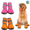 Giày chó chống trượt cao cổ 5‑35kg, chống thấm, phản quang, đế cao su Velcro rộng, bảo vệ đệm chân