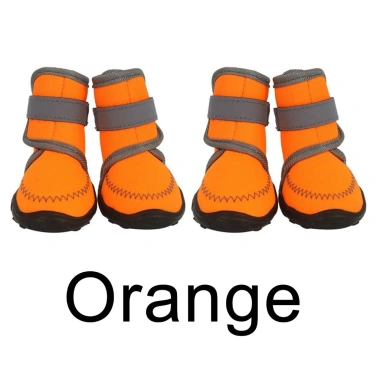 Giày chó chống trượt cao cổ 5‑35kg, chống thấm, phản quang, đế cao su Velcro rộng, bảo vệ đệm chân 10