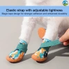 Giày chó chống trượt cho chó nhỏ, thoáng khí, dây dán không tuột, giảm chấn 4 mùa 5