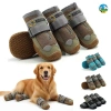 Giày chó chống trượt thoáng khí Velcro - Đế cao su bền, 4 mùa, dải phản quang, phù hợp cho chó nhỏ tới lớn