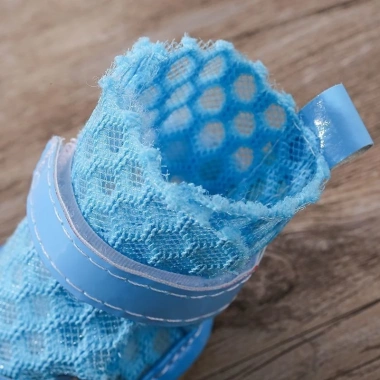Giày chó nhỏ chống trượt phản quang Velcro thoáng khí, bảo vệ bàn chân 4 mùa 4