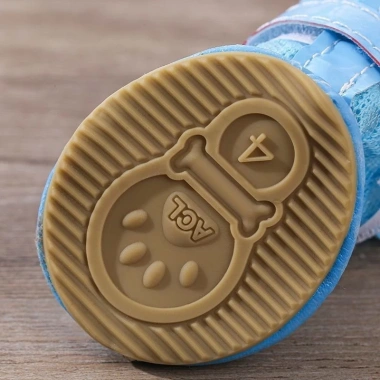 Giày chó nhỏ chống trượt phản quang Velcro thoáng khí, bảo vệ bàn chân 4 mùa 5