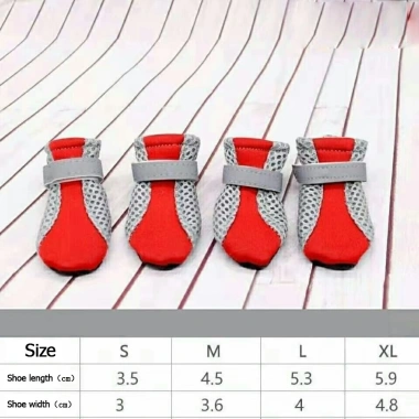 Giày chó nhỏ Velcro đế mềm thoáng khí, chống trượt, chống nóng, dùng trong nhà 9