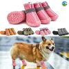Giày chống nước chó đi mưa & đêm đế cao su Velcro phản quang thoáng khí - 575.140₫