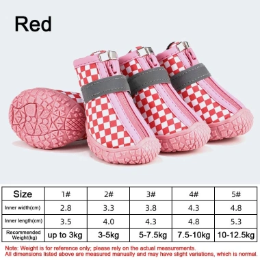 Giày chống nước chó đi mưa & đêm đế cao su Velcro phản quang thoáng khí - 575.140₫
