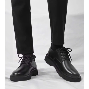 Giày Chunky Derby Nam Đen Trơn - Da Basics Nam Tính, Co Giãn, Dễ Phối, Giá 435k 7 Giày Chunky Derby Nam Đen Trơn - Da Basics Nam Tính, Co Giãn, Dễ Phối, Giá 435k 7