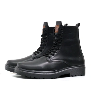 Giày Combat Boot SL1.032 StarLord Đen Da Thời Thượng, Khâu Đế – Giá 1.62 Triệu