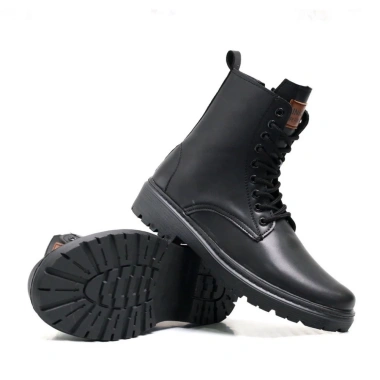 Giày Combat Boot SL1.032 StarLord Đen Da Thời Thượng, Khâu Đế – Giá 1.62 Triệu
