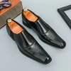Giày công sở brogue da đen mũi nhọn, trang trọng cổ điển, giảm giá 523.165 VND
