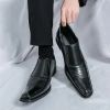 Giày công sở brogue da đen mũi nhọn, trang trọng cổ điển, giảm giá 523.165 VND 4