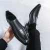 Giày công sở brogue da đen mũi nhọn, trang trọng cổ điển, giảm giá 523.165 VND 6