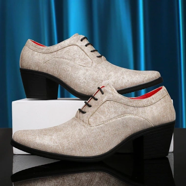 Giày Công Sở Cao Gót 6cm Size 38-46 Ren Da - Giày Cưới Nam Giá Ưu Đãi 553.969₫