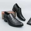 Giày công sở cao gót da nam Slip On tăng 6cm, size 38-46, trang trọng cho ngày cưới 3