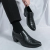 Giày công sở cao gót da nam Slip On tăng 6cm, size 38-46, trang trọng cho ngày cưới 4