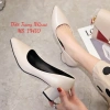 Giày công sở gót vuông 5 phân màu kem - Big size 40-44, thoải mái, giá ưu đãi