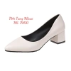 Giày công sở gót vuông 5 phân màu kem - Big size 40-44, thoải mái, giá ưu đãi 3