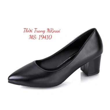 Giày công sở gót vuông 5 phân màu kem - Big size 40-44, thoải mái, giá ưu đãi