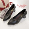 Giày công sở gót vuông 5 phân màu kem - Big size 40-44, thoải mái, giá ưu đãi 7