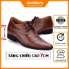 Giày công sở nam da bò tăng chiều cao 7cm giảm 10% ISHOESVN IS119 giá 950.000₫ 2
