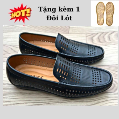 Giày công sở nam da bò thật, thoáng mát mùa hè - Giá 389.000, BH 1 năm 3
