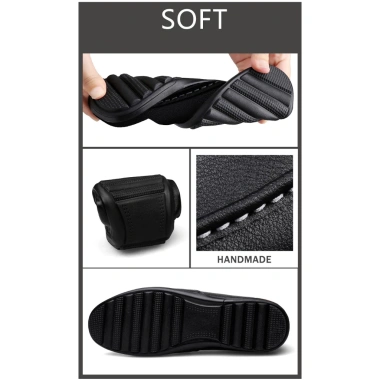 Giày công sở nam da mềm size 38‑47, dây kim loại, non‑slip, giá chỉ 425.250₫ 4