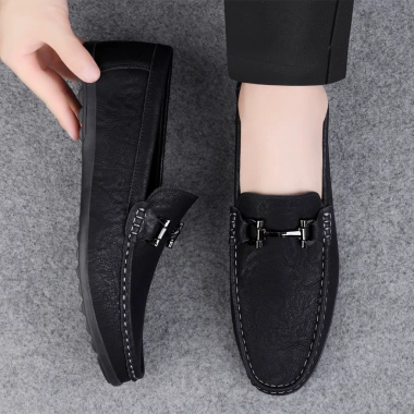 Giày công sở nam da mềm size 38‑47, dây kim loại, non‑slip, giá chỉ 425.250₫ 6