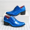 Giày công sở nam gót cao buộc dây da cưới, tăng 6cm, size 38-46, thiết kế trang trọng 2