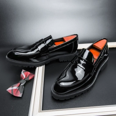Giày Công Sở Nam Loafer Slip On Phong Cách Ý Sáng Bóng – Nhẹ, Giá 572.616₫ 2