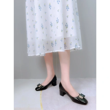 Giày công sở nữ cao gót đính nơ, đế vuông da mềm NUDDO N357 - Giá chỉ 399.000₫ 6