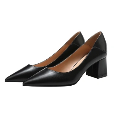 Giày công sở nữ gót vuông 5-7cm size 34 da thật êm mềm Giày tiếp viên ngân hàng 5