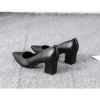 Giày công sở nữ gót vuông da thật màu đen, size 34-40, êm mềm - Giá 450.000đ 5
