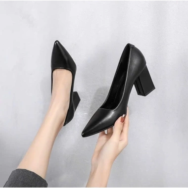 Giày công sở nữ gót vuông da thật màu đen, size 34-40, êm mềm - Giá 450.000đ 9 Giày công sở nữ gót vuông da thật màu đen, size 34-40, êm mềm - Giá 450.000đ 9