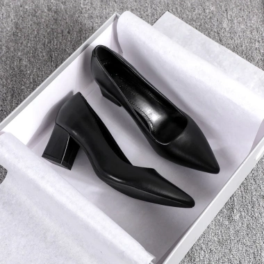 Giày công sở nữ gót vuông size 34, 3p-9p, phù hợp tiếp viên ngân hàng, giá 490k