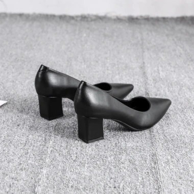 Giày công sở nữ gót vuông size 34, 3p-9p, phù hợp tiếp viên ngân hàng, giá 490k