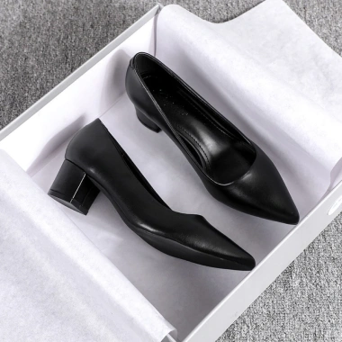 Giày công sở nữ gót vuông size 34, 3p-9p, phù hợp tiếp viên ngân hàng, giá 490k