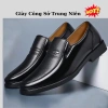 Giày công sở trung niên da nò, đế cao su khâu chắc, giảm 150k - Quà bố tuyệt vời
