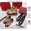 Giày cso gót búp bê nơ bóng đỏ - Da bóng, gót vuông QCCC 668-2/888-5 479.000₫