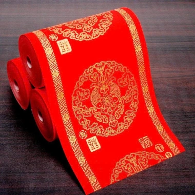 Giấy cuộn câu đối đỏ 50m/100m - Thư pháp Tết, họa tiết vàng ánh kim, chất lượng cao, không nhòe màu, giá chỉ 92.000₫ 9