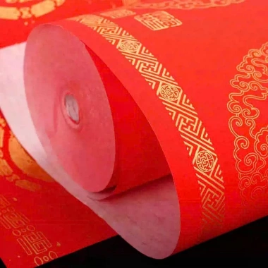 Giấy cuộn câu đối Tết 50m/100m - Họa tiết vàng ánh kim, luyện viết thư pháp, trang trí nhà cửa - Giá chỉ 65.000₫ 3
