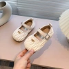 Giày Da Bé Gái Màu Trơn Đế Bằng Thời Trang Công Chúa Đa Năng Dành Cho Trường Học 7