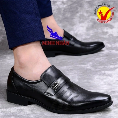 Giày da bò nam không dây doanh nhân đơn giản xỏ Tây công sở cao cấp giá rẻ 300k 7