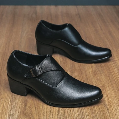 Giày Da Cao Gót Nam Đế Xuồng Dày 6cm Khóa Kéo Cá Tính - Giá ưu đãi 567.000₫ 10