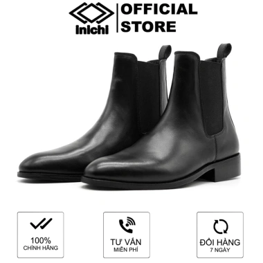 Giày da Chelsea Boots Inichi G1.071, may đế chắc, giảm giá 23% chỉ 1.296.750 đồng