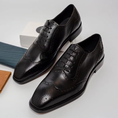 Giày da nam cao cấp đế phíp da bò thật Oxford lịch lãm, bảo hành 1 năm, chỉ 869k