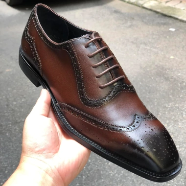Giày da nam cao cấp đế phíp da bò thật Oxford lịch lãm, bảo hành 1 năm, chỉ 869k