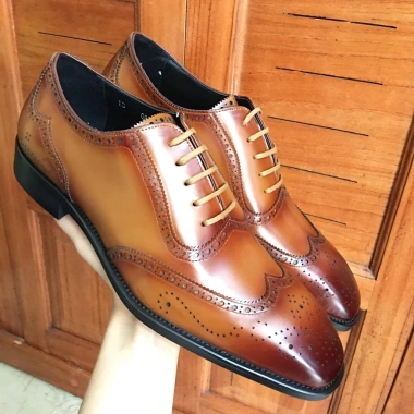 Giày da nam cao cấp đế phíp da bò thật Oxford lịch lãm, bảo hành 1 năm, chỉ 869k