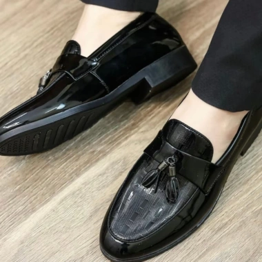 Giày da nam công sở cao cấp Quảng Châu, da bóng họa tiết sắc nét, gắn chuông, đế mềm RUNO G26 - giá chỉ 155k 6