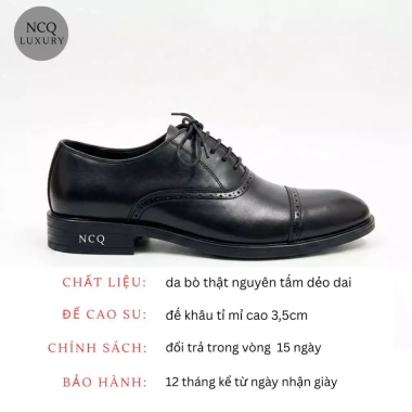 Giày da nam công sở da bò đục lỗ - Đế cao su chắc chắn, giá chỉ 350.000 VND